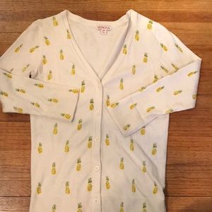 Merona Target Brand Pineapple Print Cardigan
